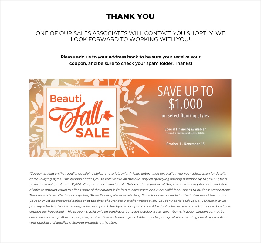 Beautifall Sale Thankyou Beautifall Sale Thankyou